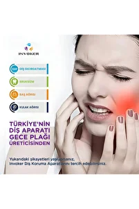 Diş Gıcırdatma Diş Çene Sıkma Önleyici Aparat Gece Plağı Silikon 2 Adet Termoform Bruksizm Dişlik ürün fotoğrafı