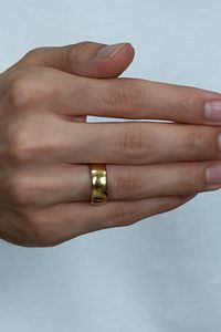 Unisex 8mm Geniş Bombeli Erkek Kadın Çelik Alyans Yüzük Cl19 ürün fotoğrafı