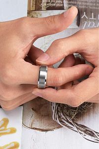 6mm Köşeli Düz Model Unisex Kadın Erkek Çelik Alyans Yüzük Cl30 ürün fotoğrafı