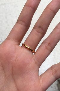 2mm Süper Ince Bombeli Parlak Erkek Kadın Çelik Alyans Yüzük Cl26 ürün fotoğrafı