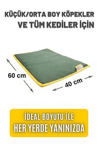 Serin (60X40CM) - 4 Mevsim Kedi/ Köpek Matı, Sıcak Veya Soğuk Kullanılabilen Minder Yatak ürün fotoğrafı