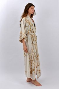 Keten Kimono Uzun ürün fotoğrafı