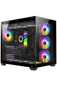Prime V2 Tuş Kontrollü Rgb 7x120mm Fanlı Özel Vidasız Paneller Gaming Bilgisayar Kasası ürün fotoğrafı