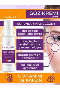 Göz Altı Kremi Morluk Torba Karşıtı Göz Çevresi Aydınlatıcı C Vitamin Kafein Gözaltı Morlukları Için ürün fotoğrafı