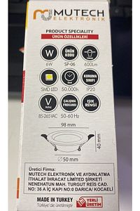 Data 5 Watt Led Spot Beyaz ürün fotoğrafı