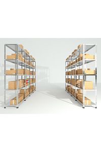 4 Katlı Galvaniz Çelik Raf - Depo, Arşiv, Kiler, Dosya, Market Rafı 59x93 Cm-200 Cm-1.00 Mm ürün fotoğrafı