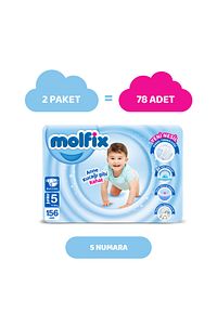 Bebek Bezi 5 Beden Junior Hiper Ekonomi Paketi 156 Adet ürün fotoğrafı