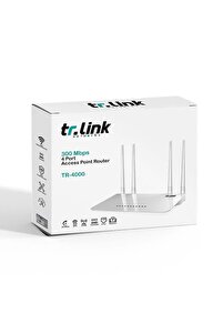 Tr-Link TR-4000 300 Mbps 4 Port 4 Antenli Access Point Router ürün fotoğrafı