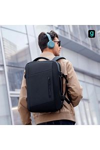 Expandos Laptop Sırt Çantası Genişletilebilir Iç Hacim Şarj Kiti Yağmurluk Mr9299_yy00 ürün fotoğrafı