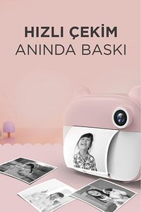Trm-cmr14 Pembe Dijital Video Kayıt Fotoğraf Çocuk Kamerası Anlık Termal Resim Kağıt Baskılı ürün fotoğrafı