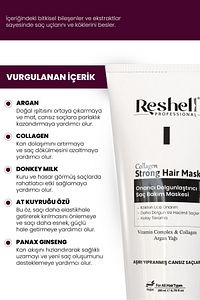 Kuru Yıpranmış Boyalı Saçlar Için Onarıcı Ve Besleyici Argan Yağlı Kolajen Saç Bakım Maskesi 200 ml ürün fotoğrafı