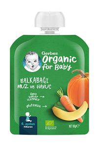 Organik Muzlu Ve Havuçlu Balkabağı Püresi 90 gr ürün fotoğrafı