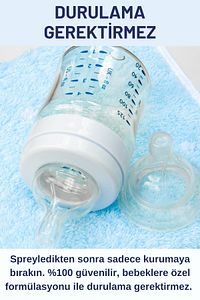 Hassas Bebek Yenidoğan Alkolsüz Dezenfektan Sprey Diş Kaşıyıcı Biberon Emzik Temizleyici 200ml ürün fotoğrafı