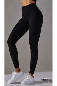 Bss Kadın Siyah Yüksek Bel Toparlayıcı Tayt Yüksek Kalite Spor Ve Günlük Kullanım Tayt Yoga Tayt ürün fotoğrafı