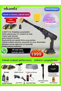 Yeni Çift Pil Oto Araba Bahçe Klima Halı Ağacı Sulama Şarjlı Yüksek Basınç Yikama Tabancasi Makine ürün fotoğrafı