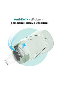 Kulplu Akıtmaz Eğitici Bardak Powder Green 160 ml & Anti-kolik Bardak Ucu ürün fotoğrafı