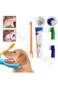 Kedi Köpek Diş Fırçası ve Diş Macunu Seti Yenilebilir Diş Macunu Dental Kit Ağız ve Diş Sağlık Seti ürün fotoğrafı