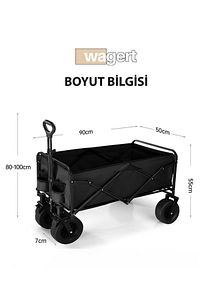 Büyük Çok Amaçlı Katlanır Kamp Piknik Tatil Sahil El Arabası Bahçe Pazar Kamp Eşya Taşıma Arabası ürün fotoğrafı