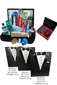 Damat Çeyiz Sandık Nişan Bohça Seti+çeyiz Kutusu / Kolisi 3'lü+ Cüzdan, Kemerseti ürün fotoğrafı