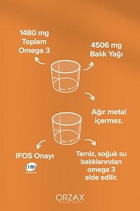 Orzax Omega3 Balık Yağı Şurubu Portakal Aromalı 150ml ürün fotoğrafı