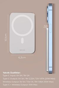 By Deji Magsafe Powerbank 5000 Mah 20w Hızlı Taşınabilir Batarya Iphone 12 13 14 15 16 Pro Max Mini ürün fotoğrafı