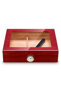 Kırmızı Camlı Humidor Puro Kutusu Rc06kr ürün fotoğrafı