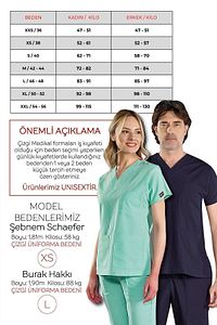 Dr Greys Terikoton Siyah Doktor Hemşire Forması Medikal Forma Cerrahi Takım ince Kumaş (ALT ÜST) ürün fotoğrafı