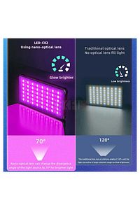 Mamen M138 Rgb 10w Led Video Dolgu Işığı 4000mah Dahili Bataryalı Metal Kasa ürün fotoğrafı