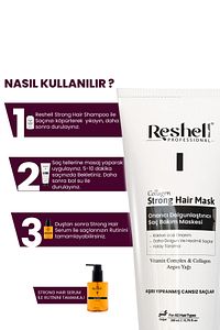 Kuru Yıpranmış Boyalı Saçlar Için Onarıcı Ve Besleyici Argan Yağlı Kolajen Saç Bakım Maskesi 200 ml ürün fotoğrafı
