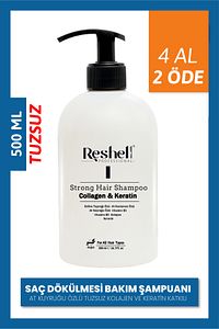 Saç Dökülmesi Bakım Şampuanı At Kuyruğu Özlü Tuzsuz Kolajen Ve Keratin Katkılı 500 ml ürün fotoğrafı