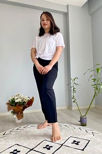 Unisex Siyah Düz Renk Penye Pijama Altı ürün fotoğrafı