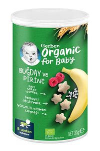 Organik Pirinçli Buğdaylı Muzlu Bebek Atıştırmalığı 35gr X 2 Adet ürün fotoğrafı