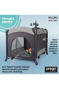 8023 Miami Oyun Parkı 70 x110 cm Anne Yanı Park Yatak ürün fotoğrafı