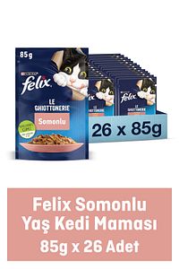 Somonlu Yaş Kedi Maması 26 Adet X 85 Gr. ürün fotoğrafı