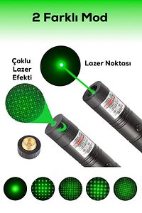 Turbo X Yeşil Şarjlı Lazer Pil Anahtar - Uzun Menzilli, Güçlü Ve Çoklu Işık Efektli Er ürün fotoğrafı