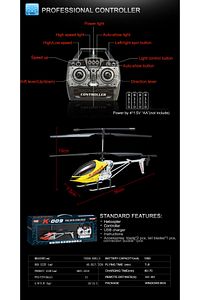 Kumandalı Çelik Kasa 40cm Helikopter K-009 ürün fotoğrafı