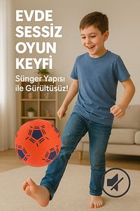 Ses Yapmayan Sünger Top Evde Oynana Sünger Futbol Topu Ev Içi Futbol Topu Sessiz Top ürün fotoğrafı