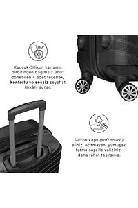 Wx-210 Siyah Büyük Boy Valiz ürün fotoğrafı