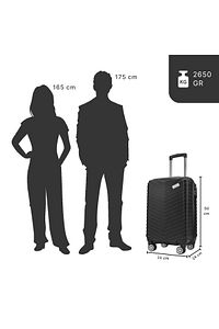 Wx-210 Siyah Büyük Boy Valiz ürün fotoğrafı