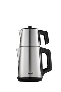K 3283 In Çelik Demlikli Işıklı Çelik Inox Çay Makinesi. ürün fotoğrafı