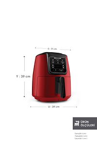 Air Pro Cook Köz XL Airfryer Fritöz Ruby 4 Kişilik ürün fotoğrafı