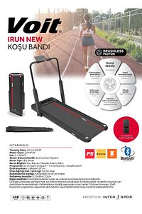 Irun NEW Katlanır Koşu Bandı 12km Hız Bluetooth App Uzaktan Kumanda Katlanabilir ürün fotoğrafı