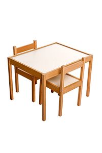 Baby Toys Montessori Ahşap Masa Ve Sandalye Seti ürün fotoğrafı