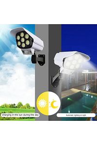 Sahte Kamera Görünümlü Güneş Enerjili Solar Bahçe Lambası Solar Armatür 3mod Kumandalı Sensörlü Lamb ürün fotoğrafı