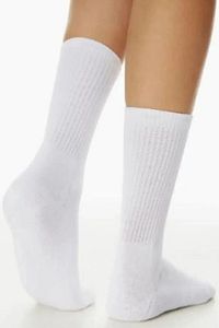 6 Çift Unisex Beyaz Spor Çorap – Uzun, Tenis Tarzı Erkek & Kadın Çorabı ürün fotoğrafı