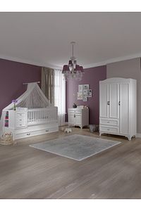 Lisa Büyüyebilen Bebek Odası Beyaz %100 Mdf ürün fotoğrafı