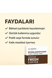 Sohi Fresh Bitkisel Kahve | Hindiba, Tarçın, Çörekotu – 20 Saşe ürün fotoğrafı