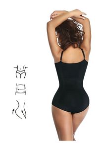 Mamey Model Spor Korse Body Çıtçıtlı Push Up Etkili Korseli Body Zıbın Korse Siyah Renk ürün fotoğrafı