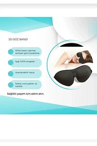 3d Uyku Göz Bandı / Doğal melatonin artışı ürün fotoğrafı