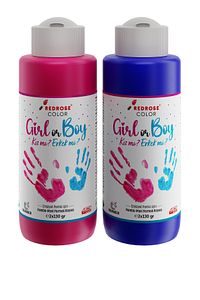 Pembe-mavi Cinsiyet Partisi Boyası 2'li Set 2x130gr Yıkanabilir ürün fotoğrafı